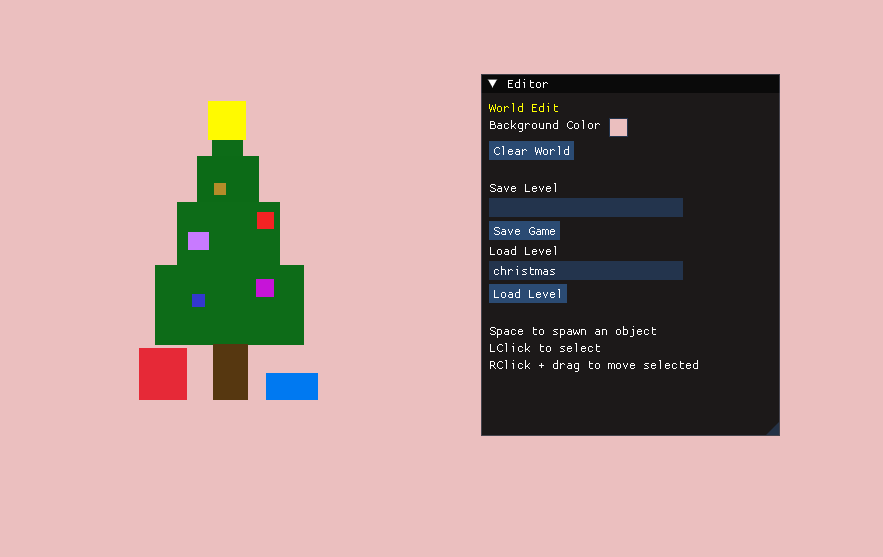 Holly Jolly Engine level editor